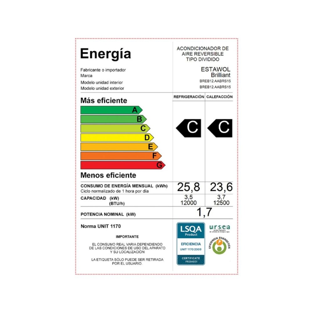 Aire Acondicionado 12.000 BTU - Modelo ON/OFF BREB12 - Brilliant Aire Acondicionado 12.000 BTU - Modelo ON/OFF BREB12 - Brilliant