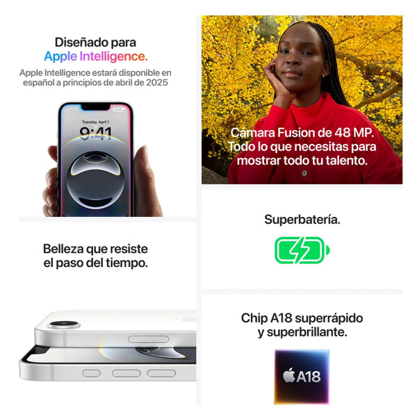 Apple Iphone 16e 8/128 Gb 5g NEGRO