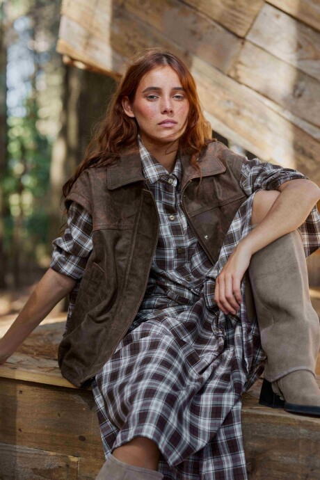 Campera Leather Boss Marrón