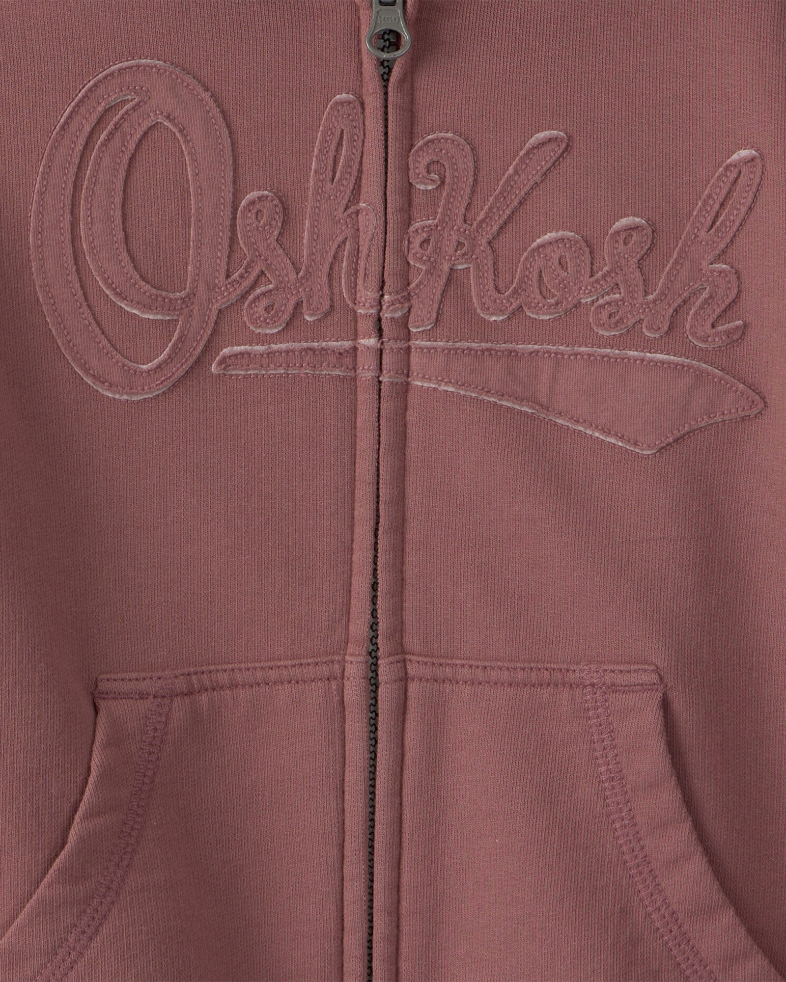 Campera de algodón, marrón, con capucha y logo Sin color