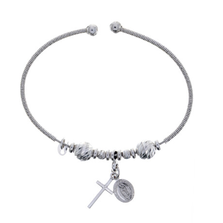 Esclava religiosa de plata 925 rodinada. Esclava religiosa de plata 925 rodinada.