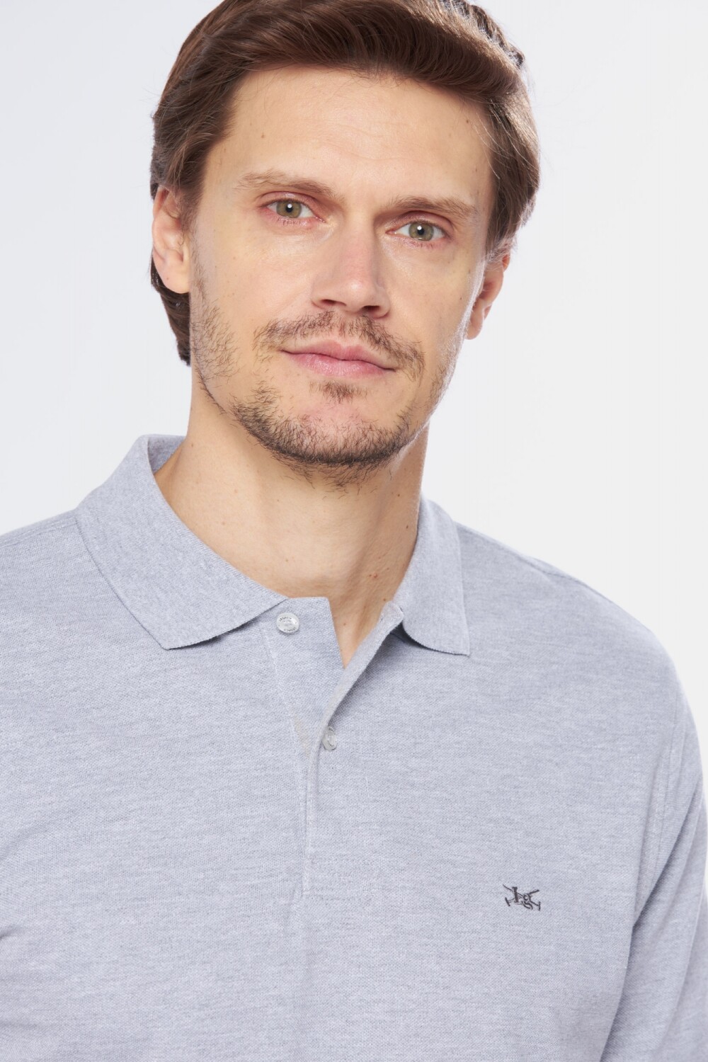 REMERA POLO PIQUE Gris