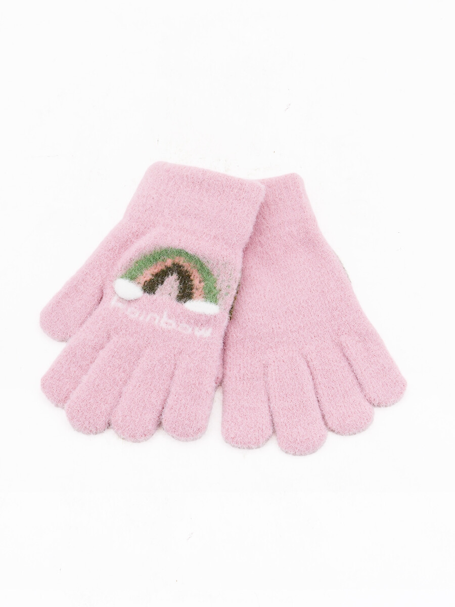 GUANTES INFANTILES ARCOIRIS - ROSADO 