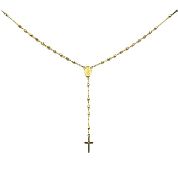 Rosario Virgen Milagrosa-Oro bajo-Sin piedra-RO8007 sinpiedra