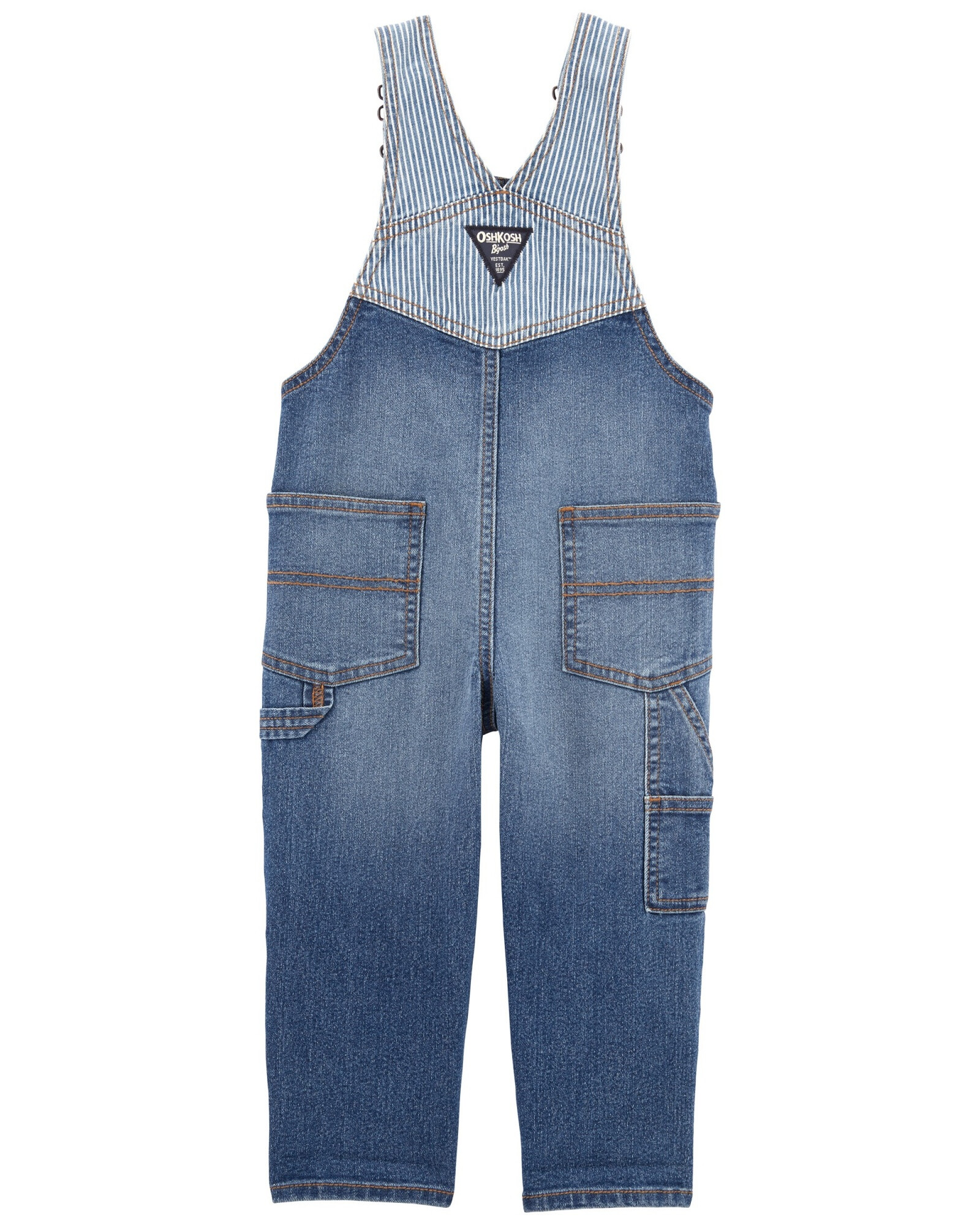 Enterito jean con detalles hickory. Talles 2-5T Sin color