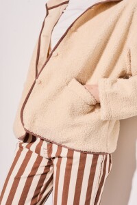 Campera Corderito Vegano Nácar