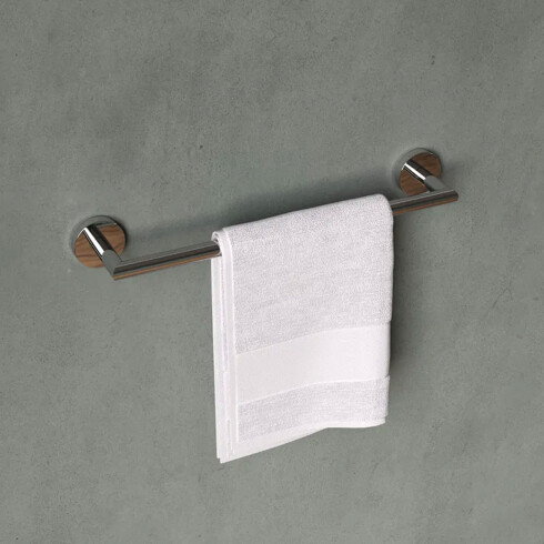 TOALLERO BARRAL METAL MODENA CROMO SATINADO CEPILLADO 60 CM CROMO
