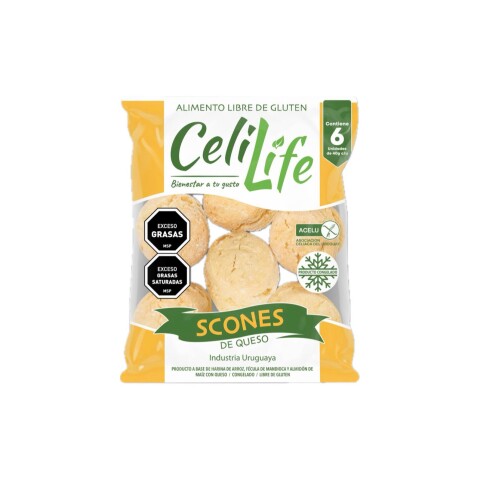 Scones de Queso 6 Unidades S/Gluten CeliLife Scones de Queso 6 Unidades S/Gluten CeliLife