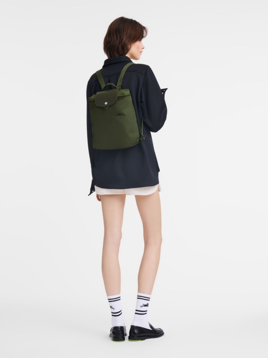 Longchamp - BACKPACK LE PLIAGE GREEN M Azul medio