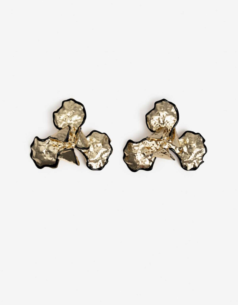 Aros Colgantes Cortos Metal - Dorado 