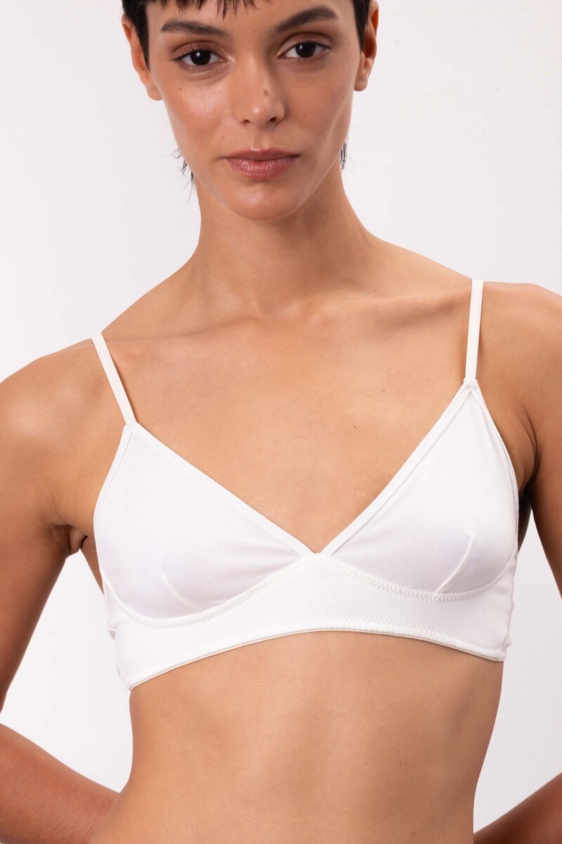 Soutien Triángulo María – Triángulo en algodón suave, delicado y cómodo Crema