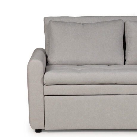Sofá Cama Saara - Tela Microfibra TC1009 (Plata)