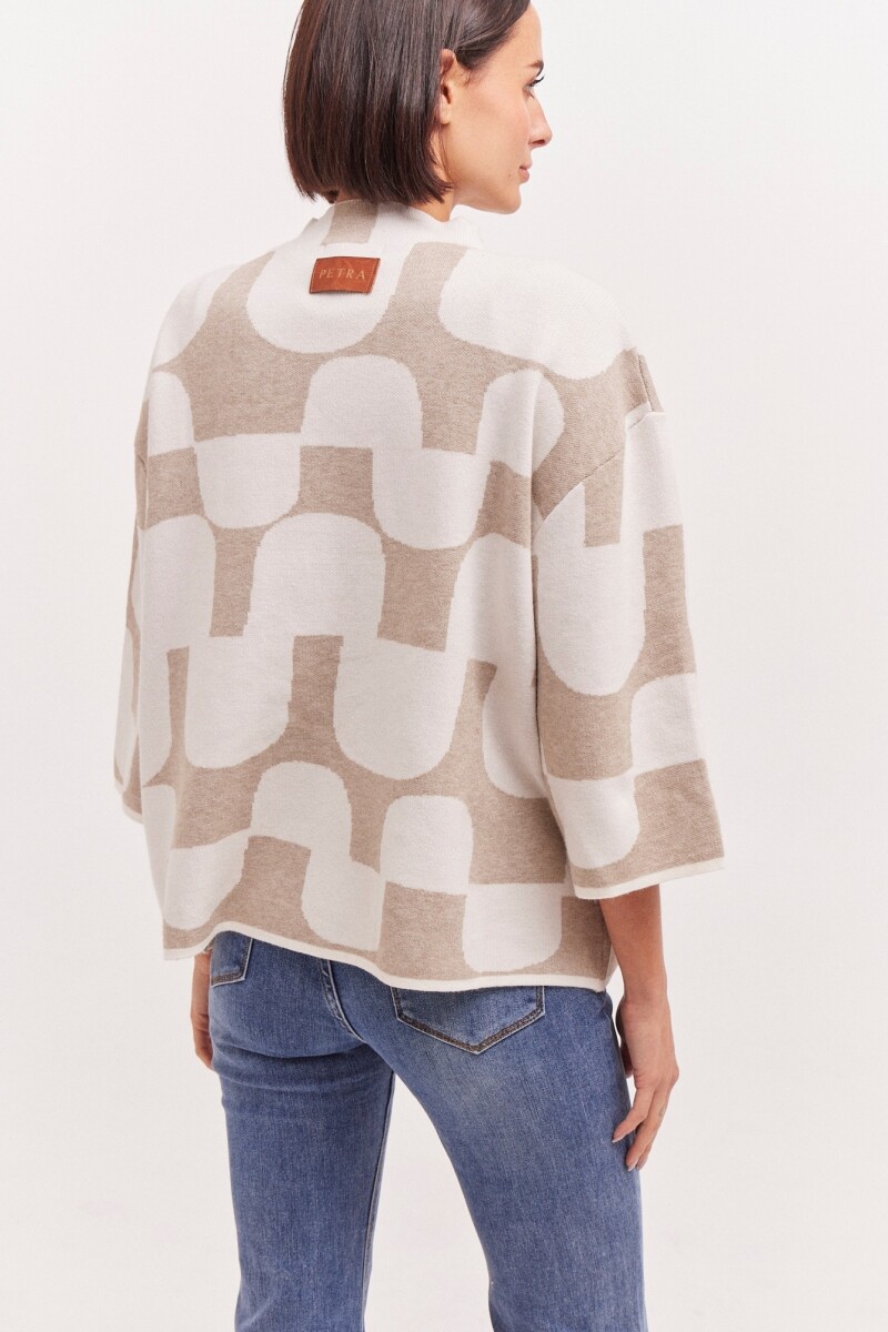 Sweater Simon Beige/Blanco