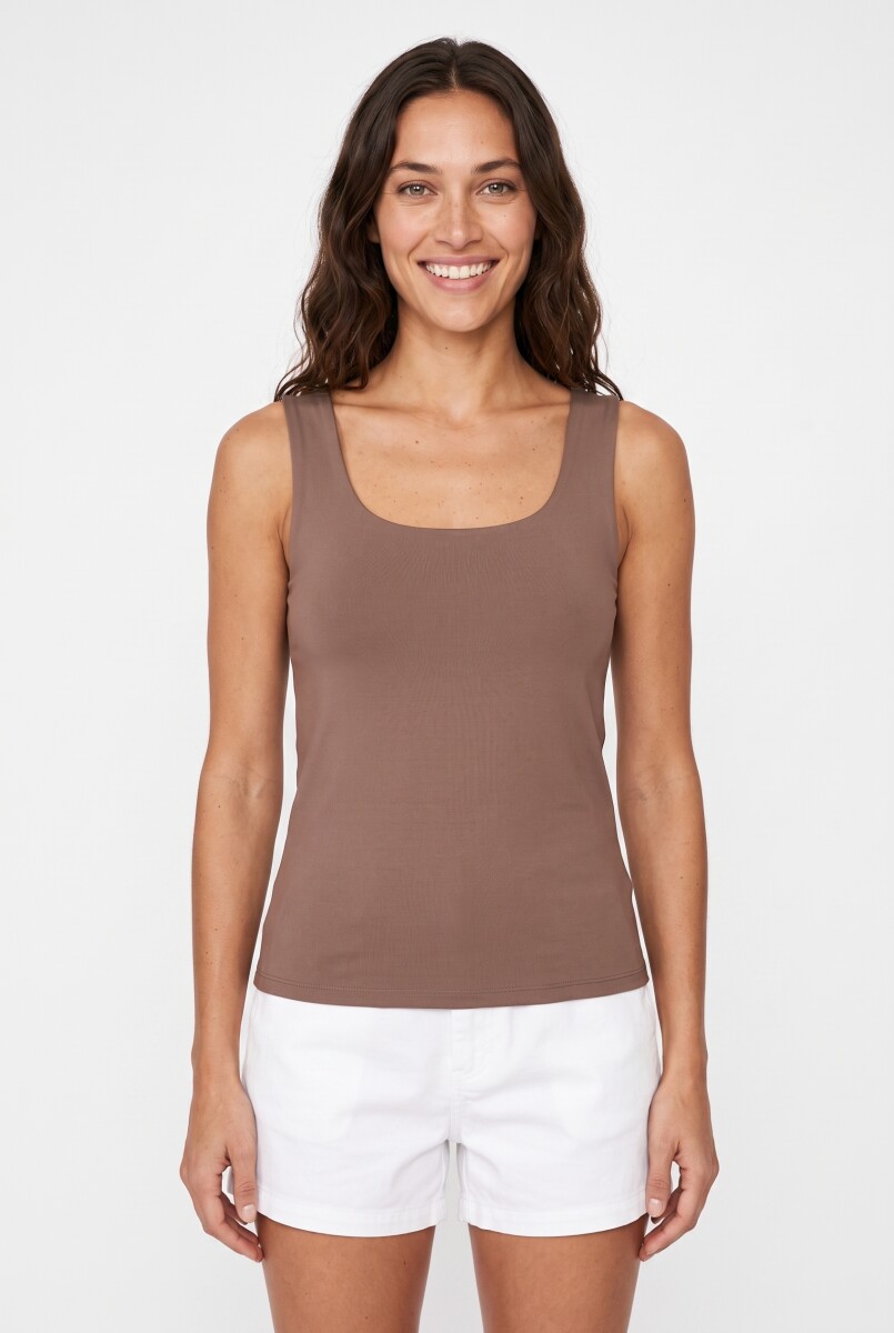 MUSCULOSA LUSA - CHOCOLATE 