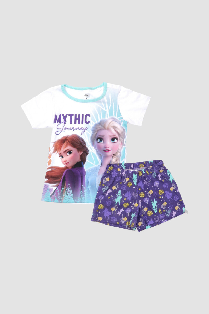 Pijama infantil frozen - Celeste 