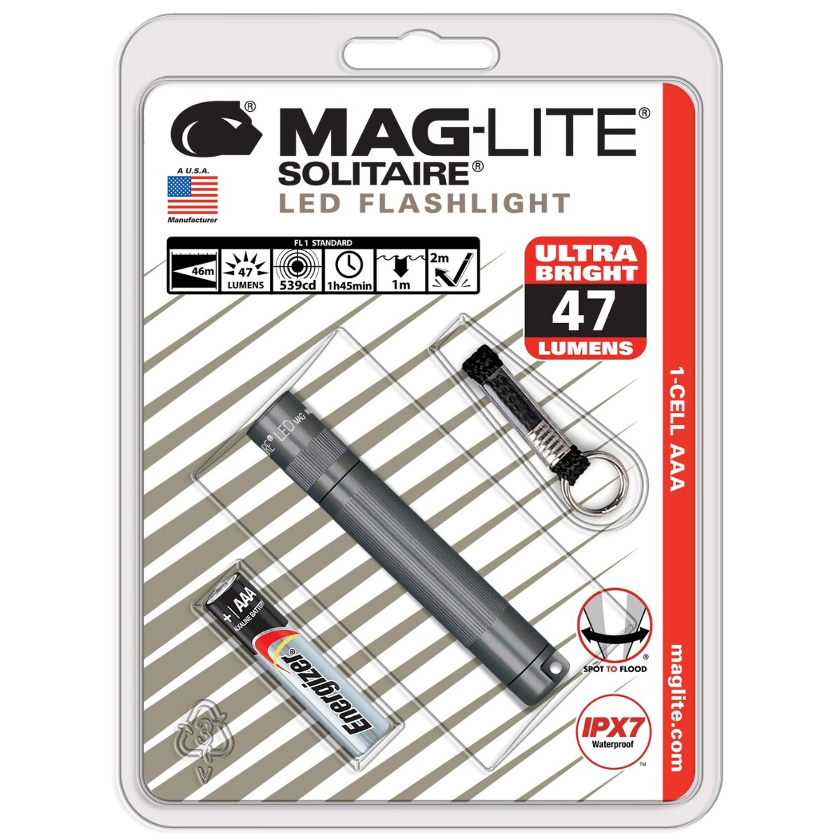 Linterna Maglite Solitaire mini LED - Gris 