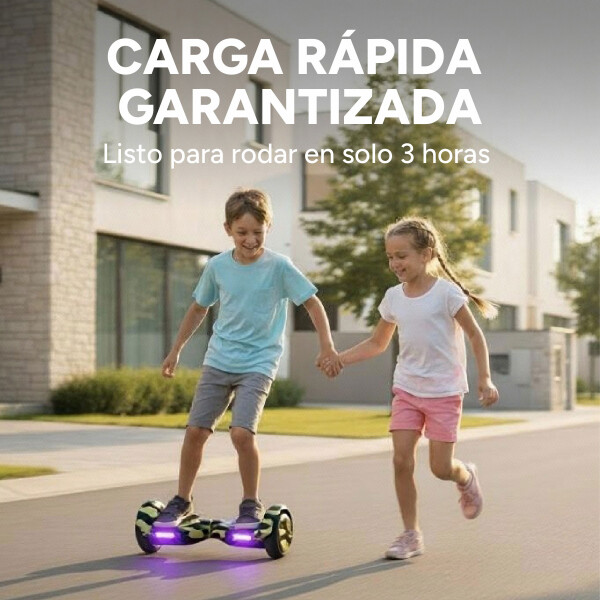 Skate Electrico Hoverboard Gogreen Musica Bt Luces Patineta Diseño Camuflaje