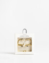 Aros Argollas Set Metal Set De Argollas De Acero - Dorado
