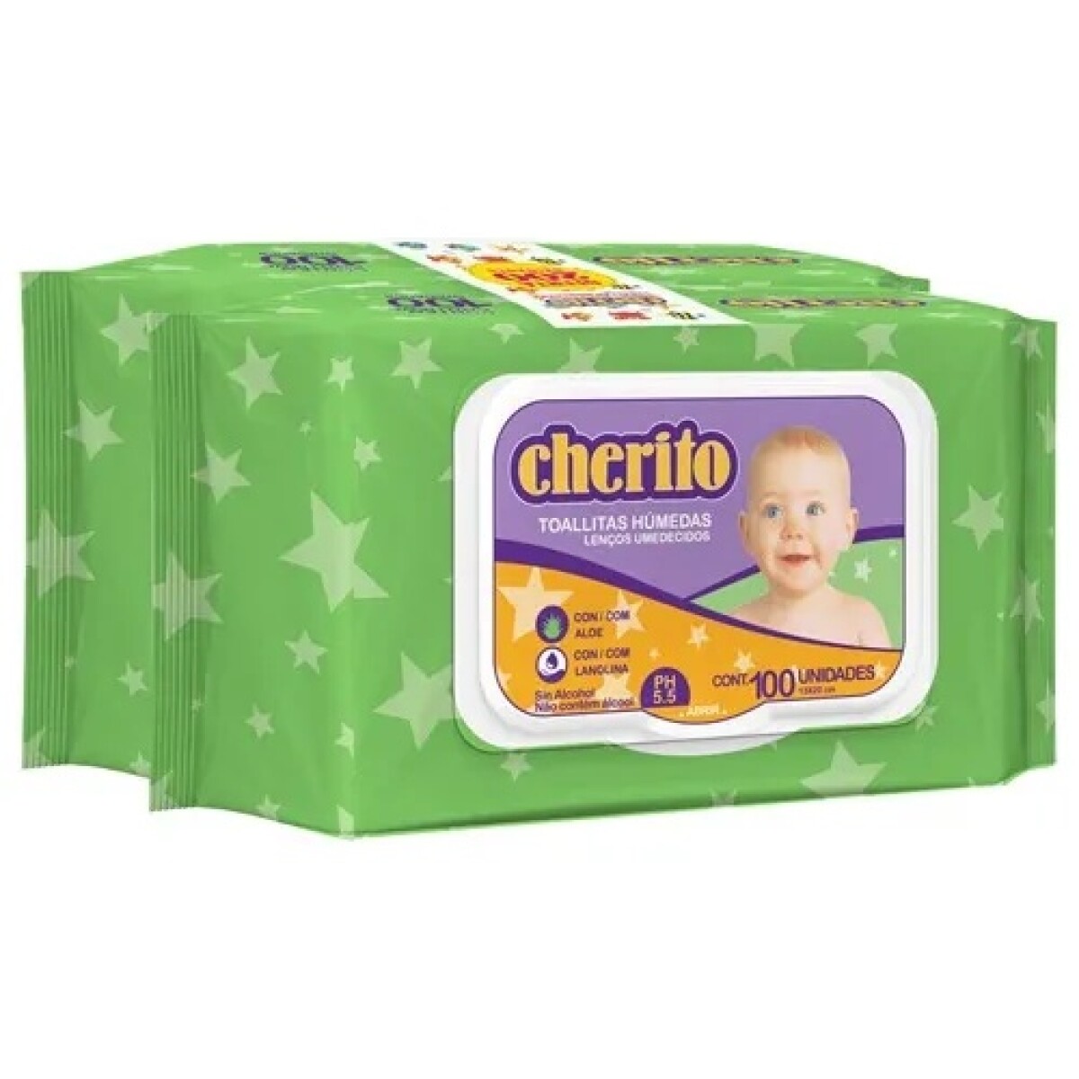 Pack X200 Toallitas Húmedas Cherito 
