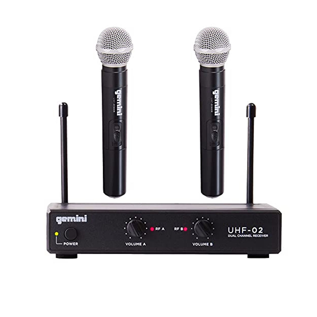 MICROFONO INALAMBRICO GEMINI UHF02MS12 DOS MICROS 