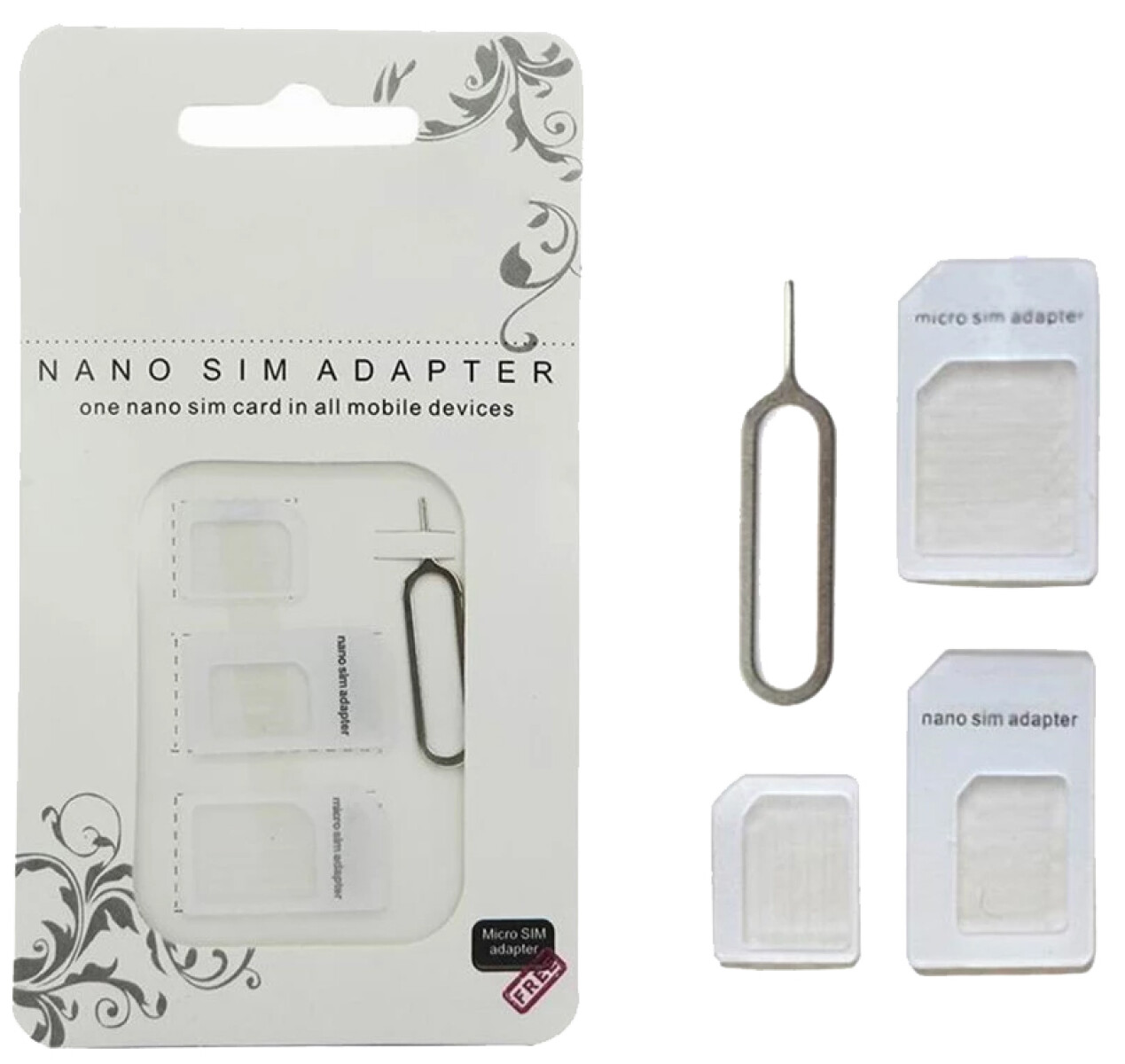 Adaptador Nano SIM A Micro SIM Y SIM Estándar 