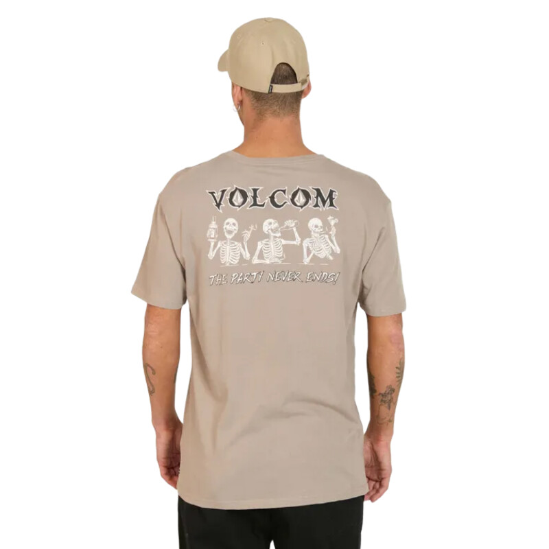Remera Volcom Party Never Ends - Beige Remera Volcom Party Never Ends - Beige