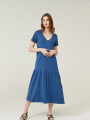 Vestido Hafez Azul Piedra