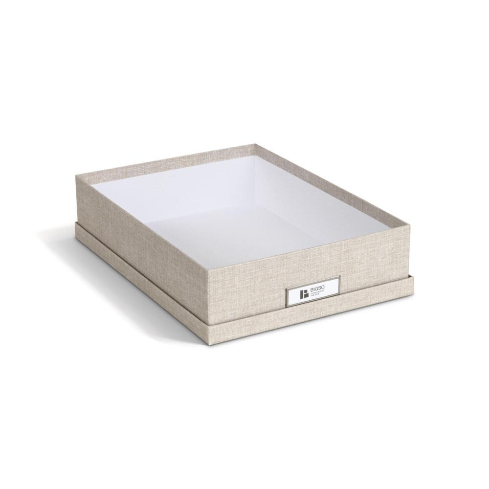 CAJA ORG C/TAPA PAPEL NATURAL-BEIGE OSKAR