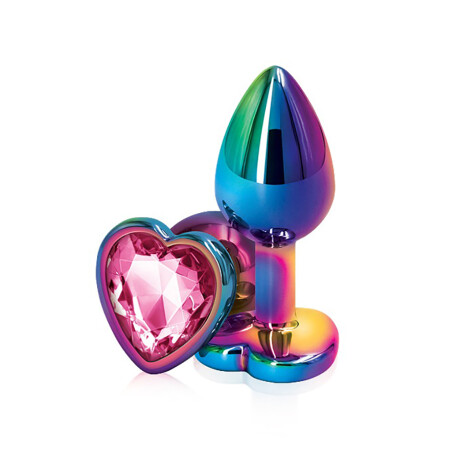 Plug Anal Rear Assets Multicolor Corazón Pequeño Arcoiris Plug Anal Rear Assets Multicolor Corazón Pequeño Arcoiris