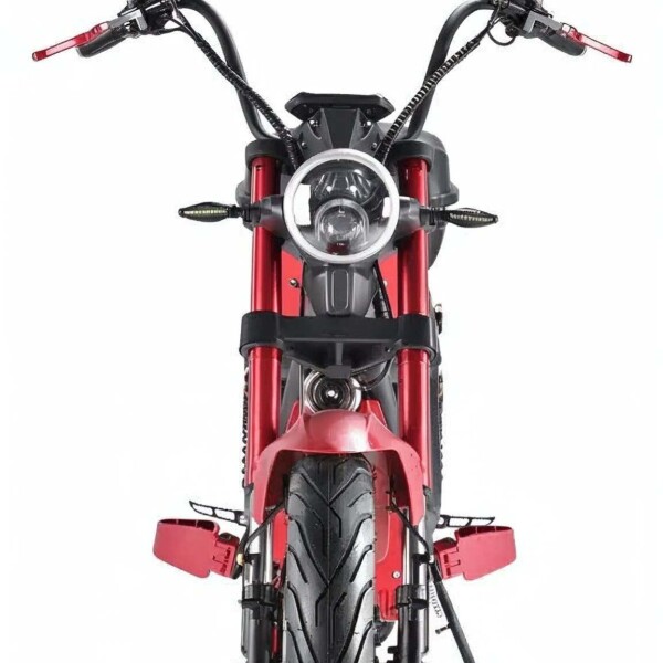Moto Electrica Gogreen Bobber 2000W 20Ah Aluminio 55 Km/h Color Rojo