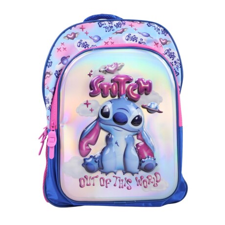 Mochila 17´ Stitch relieve con bolsillo frontal Mochila 17´ Stitch relieve con bolsillo frontal