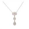 Conjunto Triple-Plata rodinada 925-Piedra Cuarzo rosa-CJ2040 conpiedra