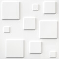 PANEL DECORATIVO EN PVC 3D PARA PARED MODELO D071 50x50 CM BLANCO MATE Panel Decorativo En Pvc 3d Para Pared Modelo D071 50x50 Cm Blanco Mate