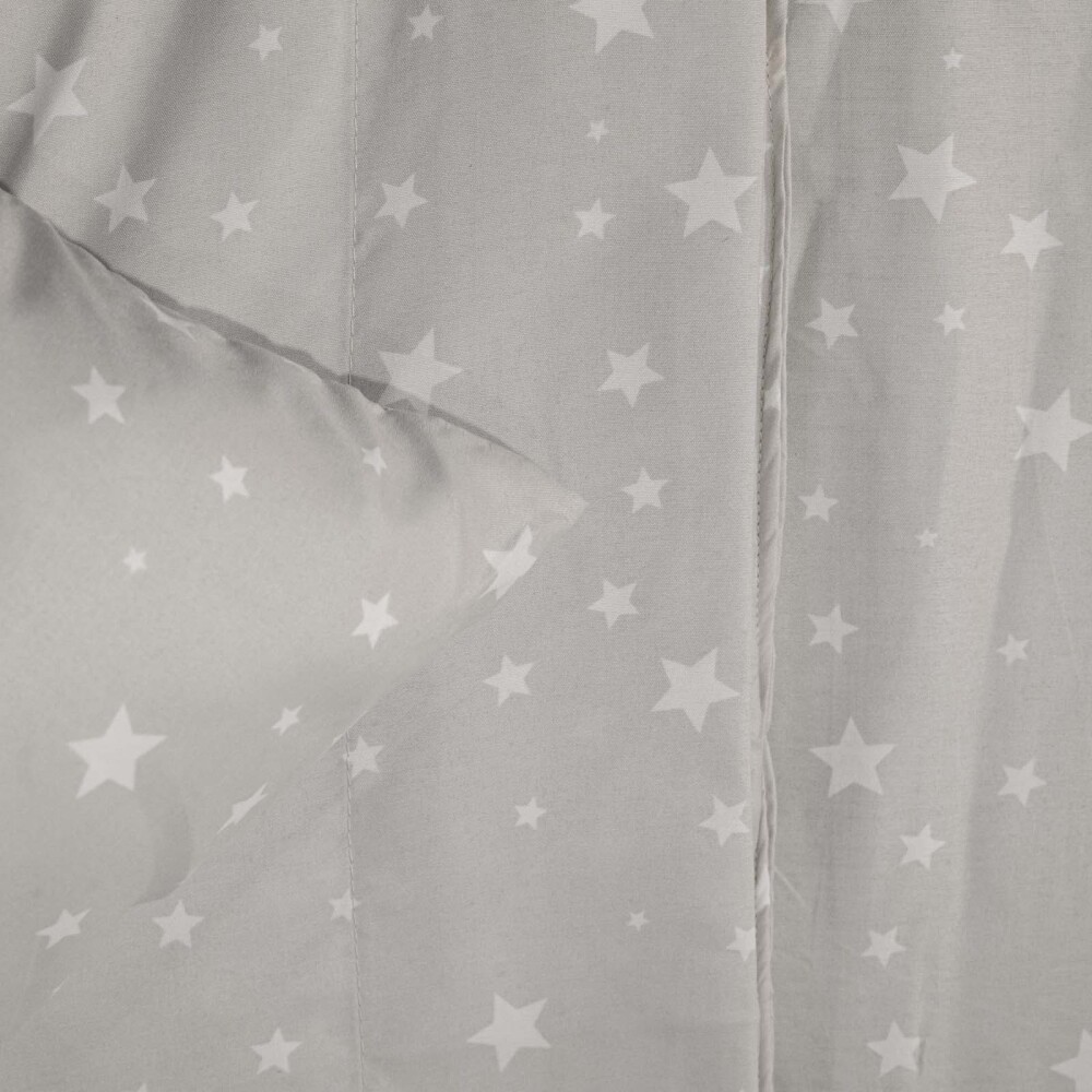 CUBRECAMA FIBRA-SUAVE GRIS KIDS ESTRELLA, GRIS