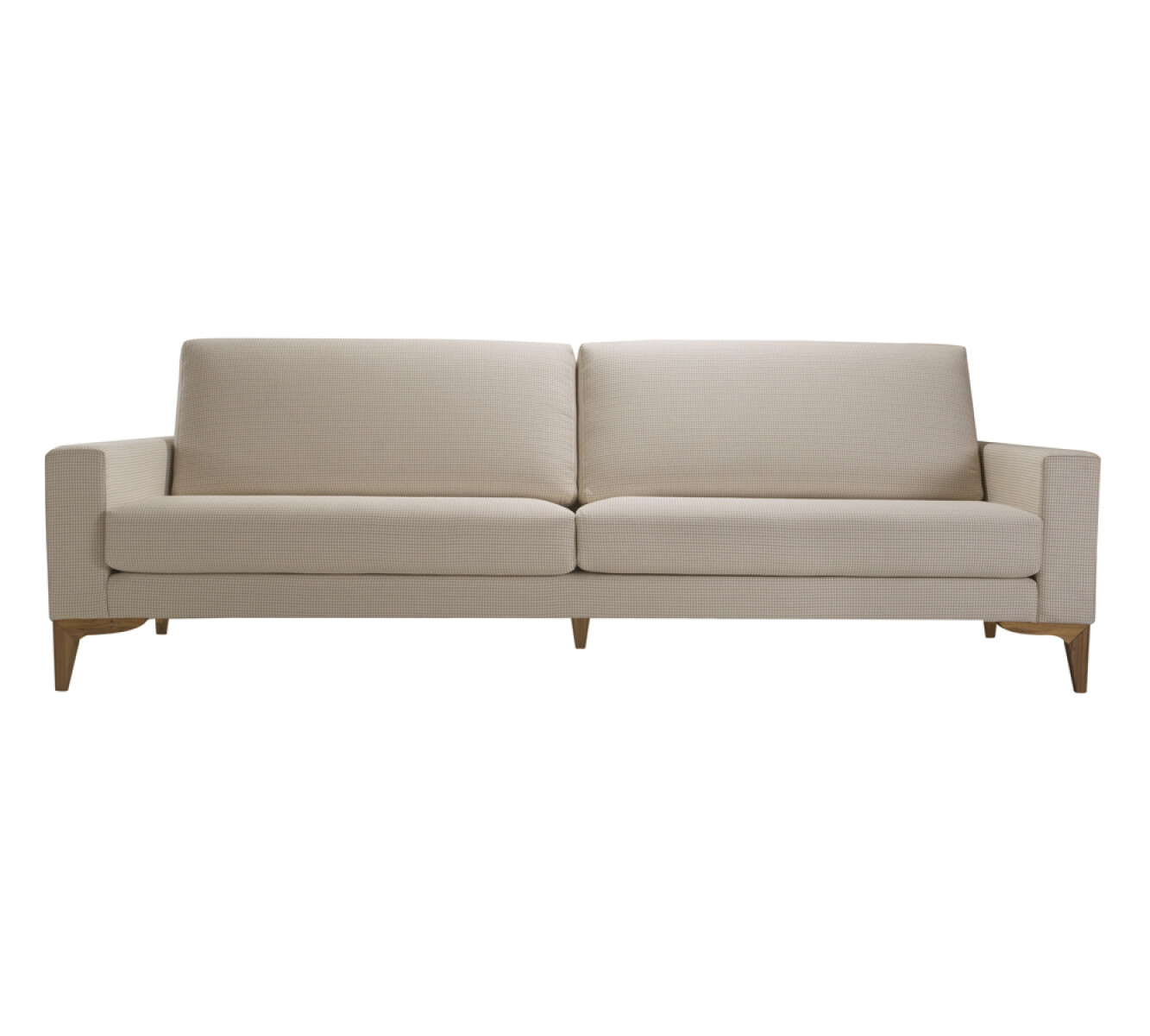 SOFA 3 CUERPOS - MADERA CINAMOMO - TELA EASY CLEAN BEIGE 