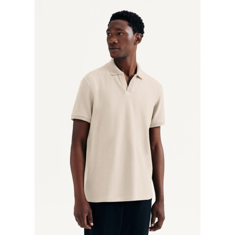 CAMISA POLO MM MASC MARROM CLARO