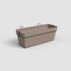 JARDINERA CAPRI DE COLGAR CON RESERVA DE AGUA TAUPE