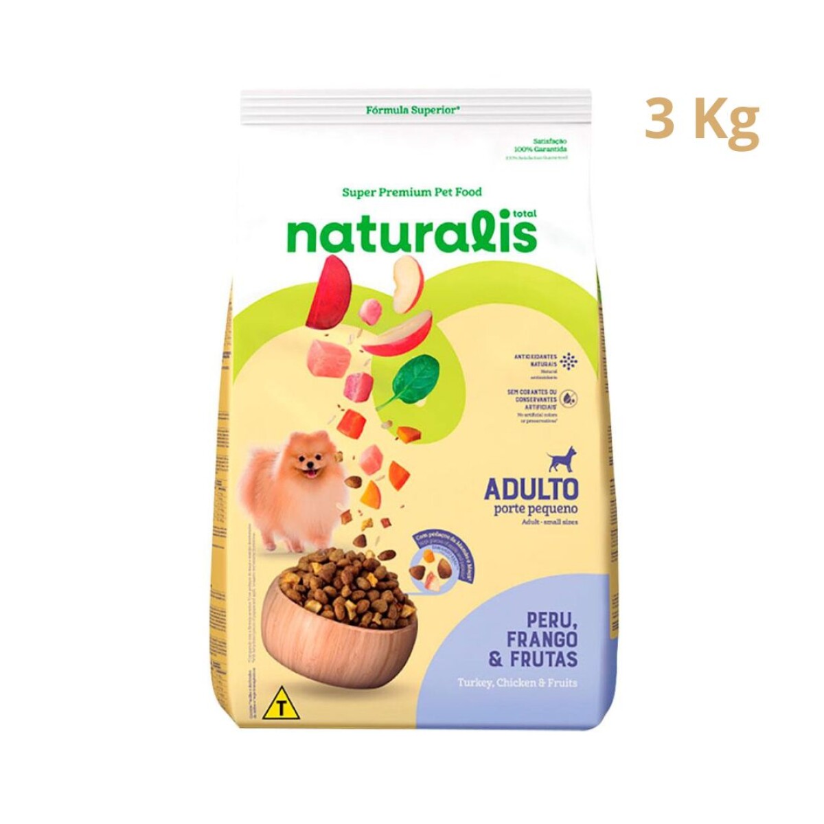 Naturalis Adulto Turkey Chicken & Fruits Raza Pequeña 2.5kg 