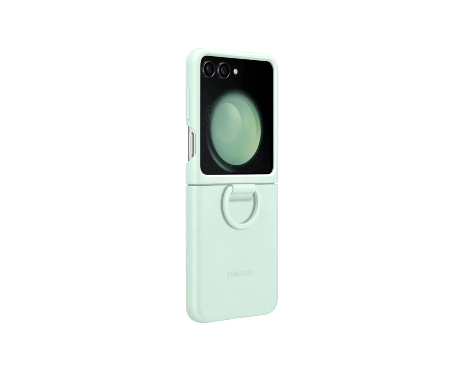 Funda Samsung Silicone Case con Anillo para Galaxy Z Flip5 - Ocean Green 