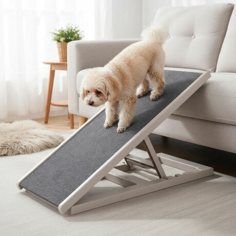 Rampa Para Mascotas Chica Plegable Liviana Compacta Gris