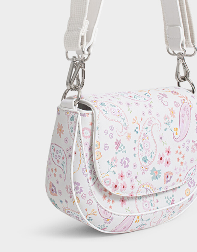 Bandoleras Boho Bandolera Con Solapa - Estampado Flores
