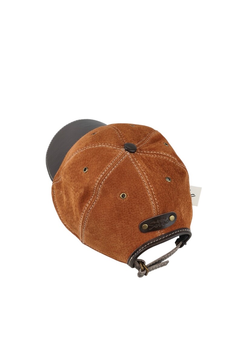 Gorro de cuero Tostado