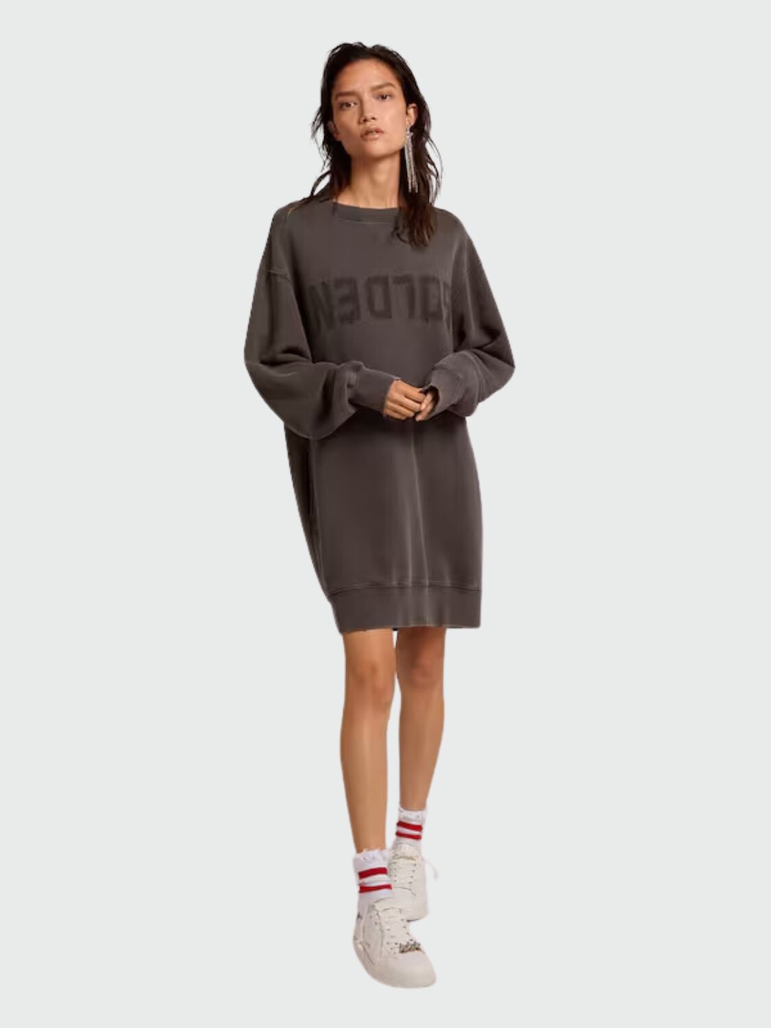 Golden Goose- Vestido con logo gris para mujer Gris