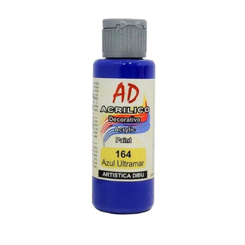 Acrílico Decorativo Ad 60 Ml Azul Ultramar #Acrílico Decorativo Ad 60 Ml Azul Ultramar