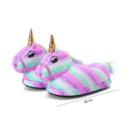 Pantuflas Unicornio Suaves y Calentitas para Niños y Adultos Rosa