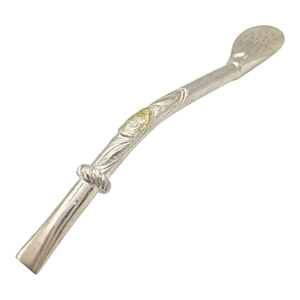 BOMBILLA CRIOLLA PLATA Y ORO 46 bmpo46po