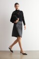 Falda eco cuero negro