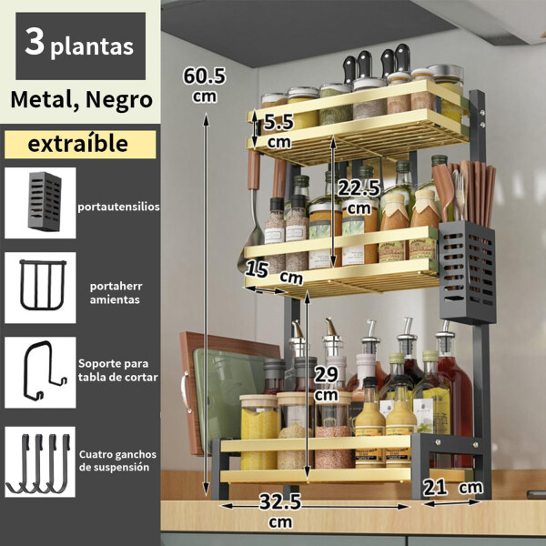 Estante Organizador Especieros Frascos Utensilios Aceiteras Cocina Vajilla Cubiertos Imback Estante Organizador Especieros Frascos Utensilios Aceiteras Cocina Vajilla Cubiertos Imback