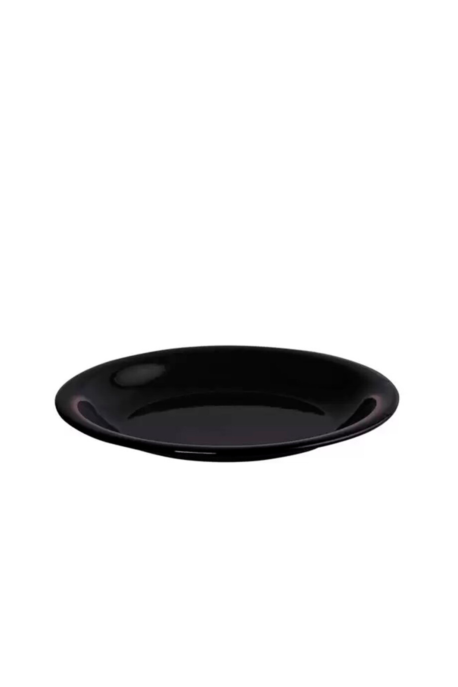 Plato Llano Enlozado Negro