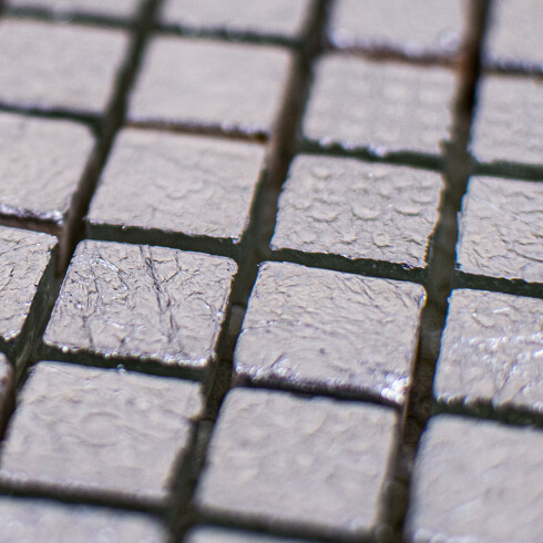 Mosaico Vidrio 30X30Cm Color Gris Plateado 000